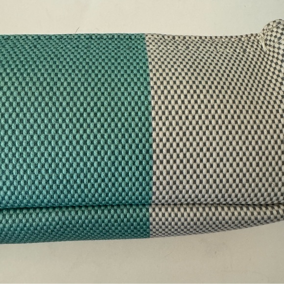 NIB TIFFANY & CO. Color Block Cosmetic Case Make Up Pencil Case Blue & White - Picture 11 of 16